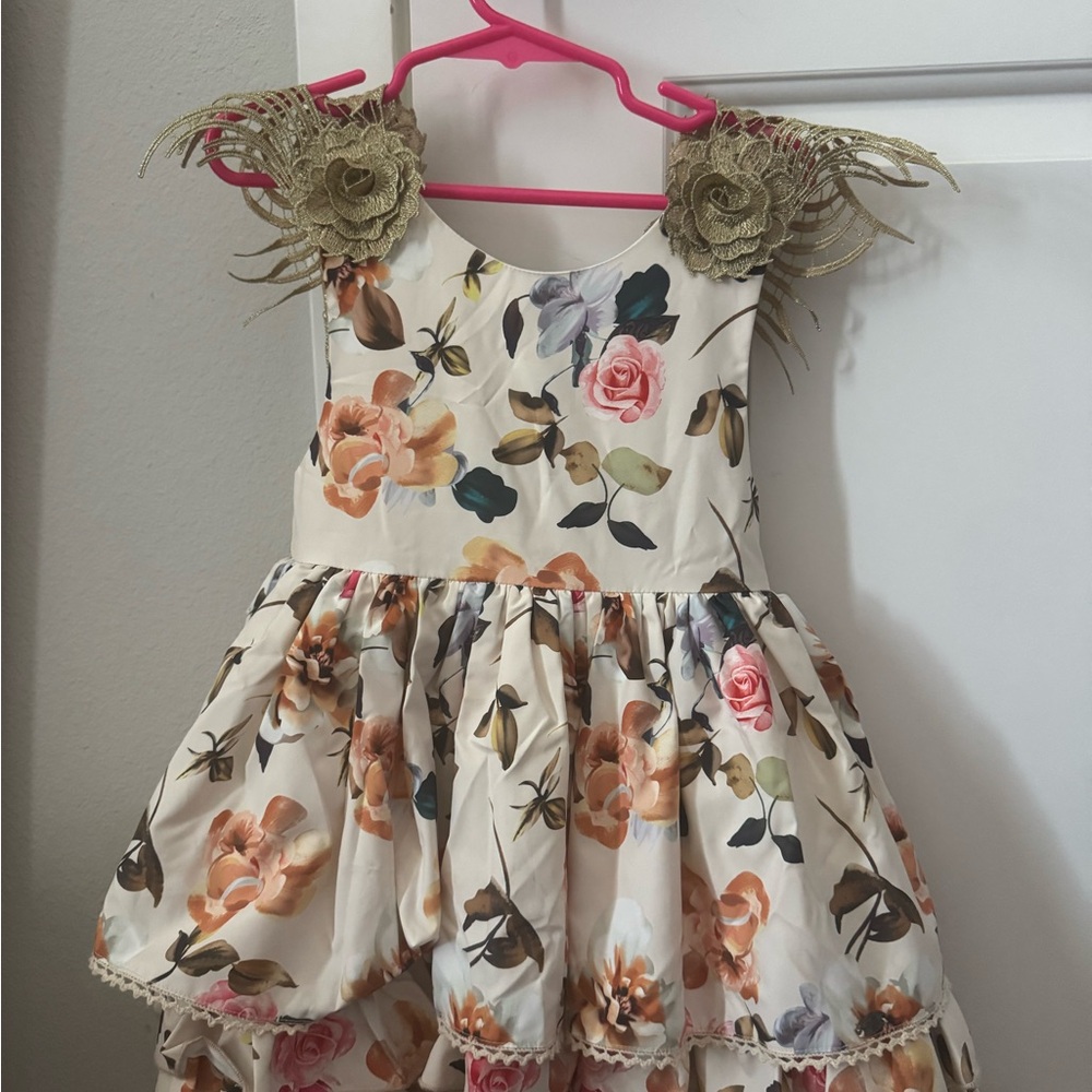 Floral Dress with Green Accents